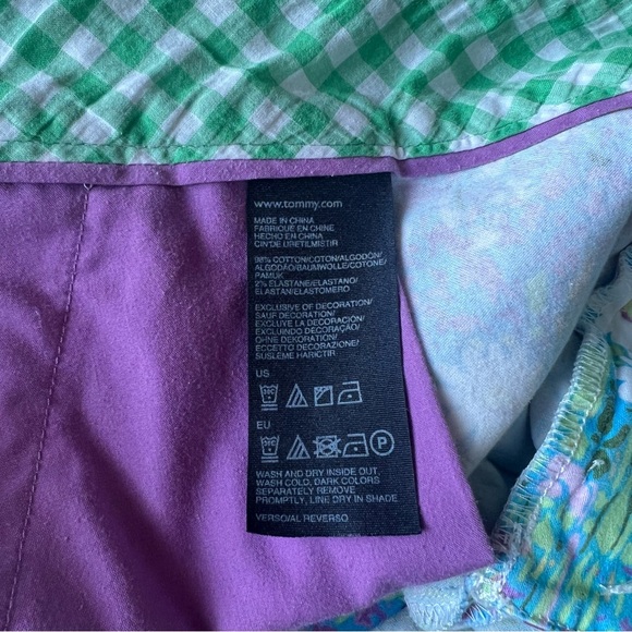 Tommy Hilfiger Floral Print Short Size 14 Cotton Blend Mid Rise Pockets - Picture 10 of 10